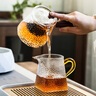 瓷牌茗茶具 玻璃茶壶茶杯茶具套装家用电陶炉茶盘整套茶具办公室煮茶器 白几何电炉+圆形锤纹壶11件+茶盘 实拍图