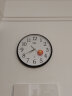 康巴丝（Compas）16英寸电波钟钟表石英钟客厅挂钟新扫描第三代智能电波钟办公室考场自动对时 6901黑白色电波钟（直径38厘米） 实拍图
