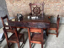 冠私（Guansi）老船木实木茶桌新中式家用茶桌椅组合办公室茶桌茶台烧水壶一体桌 1.8米龙骨单桌【可选棋盘款】 实拍图