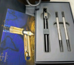 派克（PARKER）宝珠笔 圆珠笔 签字笔 商务送礼 男女文具套装礼品 IM丽雅黑金夹宝珠笔 笔芯礼盒 实拍图