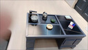 百裕达 岩板功夫茶几简约现代客厅实木茶具一体式上水办公茶台及简茶几 120*65胡桃色送茶炉全套 整装 实拍图