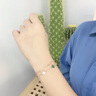 赫莲娜四叶草手链女时尚饰品女士高级首饰情人节礼物送女友老婆生日礼物 四叶草孔雀石手链(七仓配送） 实拍图