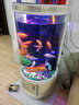欧庭（OUTING）欧式半圆中型玻璃鱼缸水族箱形落地靠墙吧台客厅生态 欧式款 长+3CM 0.6米长 实拍图