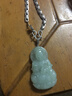 XD银吊坠扣子光身S形穿针925银扣水晶玉器翡翠吊坠扣头P400 925银镀白金色 实拍图
