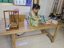 旺家星北欧实木大书桌简约现代客厅长条桌椅组合休闲区多人学习桌工作台 长桌：180*80*75板厚5cm【全实木 实拍图