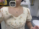 忆瑾项链女s999足银双环相扣莫比乌斯环韩版镶钻锁骨链520情人节礼物 [精美礼盒]莫比乌斯项链-白金色 实拍图