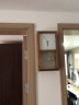 多帝家（DODEKA）日式复古挂钟家用客厅时钟餐厅装饰钟表创意时尚长方形摇摆石英钟 DOCL-2938原木色 实拍图