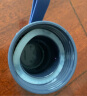 乐扣乐扣（LocknLock）耐热玻璃便携提手水杯子防烫杯套带网片复古波普玻璃杯茶杯 LLG594DBLU-500ml-深蓝 实拍图