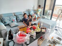 佳梵图（JIAFANTU） 沙发 布艺沙发小户型现代简约客厅沙发整装乳胶科技布沙发可拆洗 棉麻布海绵版 四人位+贵妃榻+A款茶几电视柜 实拍图