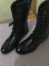 YDL.LAORT马靴 加绒秋冬 柳钉靴男士皮靴英伦高筒韩版潮流中筒机车 长靴子 铆钉冬款内增高版 41 实拍图