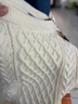 啄木鸟圆领针织毛衣男秋冬季宽松百搭质感条纹打底衫休闲潮流长袖内搭 米白色 XL (建议125-145斤) 实拍图