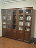 楠枫中式香樟木实木书柜带储物柜2门\3门\5门自由组合书柜带外抽屉柜 5门 实拍图