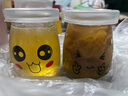 德立玻璃布丁酸奶瓶带盖小奶瓶创意可爱鸡蛋壳慕斯果冻瓶木糠杯耐高温 表情100ml4款各1个（带盖送勺） 实拍图