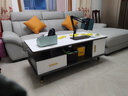私 蜜(SIMI)茶几电视柜轻奢客厅岩板茶几现代简约大理石纹储物茶几 岩板白理石纹一米二茶几 实拍图