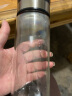 富光玻璃杯便携单层泡茶杯男耐热水杯子大容量加厚透明防漏车载杯 500ml黑色（单层） 实拍图