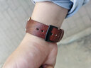 老皮匠真皮手表带配件 适用帝舵精工汉密尔顿表带小牛皮男女表链 复古风牛皮表带配件 22mm 棕色-黑色扣 20mm 实拍图
