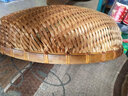 小栱枝  手工竹编制品竹簸箕竹筐篮竹筛子馒头收纳箩筐水果洗菜农家用沥水 A款外径35cm高12.5cm 实拍图