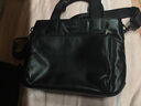 西牧狼真皮男包手提包商务公文包男士牛皮包休闲单肩包斜挎包横款软皮 黑色小号 小号 实拍图