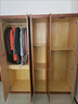 百裕达 2025新款实木衣柜家用卧室胡桃木对开门中式大容量收纳衣橱组合 三门衣柜 图片色 实拍图