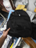 奇中 原创设计书包男生大学生ins小众简约休闲潮流小学生大容量背包女 日系韩版原宿高中生初中生双肩包 黑色 实拍图