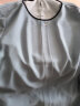 娜尔思（NAERSI）娜尔思法式优雅百褶上衣女秋夏新款修身显瘦气质衬衫雪纺衫 灰蓝色 40/L 晒单实拍图