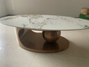 语卡 岩板茶几现代简约意式极简客厅家用小户型轻奢不锈钢椭圆形茶几 钛金框架-多拉亮光岩板】 1.4X0.8米茶几 实拍图