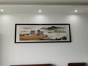 汉傲名家手绘国画客厅装饰画沙发墙画书房挂画水墨山水画风景画办公室 金秋十月 装裱含实木框 219*89cm 实拍图