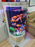 欧庭（OUTING）欧式半圆中型玻璃鱼缸水族箱形落地靠墙吧台客厅生态 欧式款 长+3CM 0.6米长 实拍图