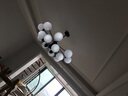 昂的 智能客厅灯北欧LED吸顶灯简约家用魔豆灯全屋灯具套餐后现代风格分子卧室灯整套灯具三室两厅大厅灯 6头直径75CM（默认发黑灯架） LED三色变光 实拍图