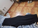 杉努（SHANNU）裤子男秋冬季纯色棉宽松加绒加厚休闲学生青年运动款直筒卫长裤 HC999JR黑色加绒（直筒） 2XL （建议155-175斤） 实拍图