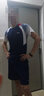 李宁（LI-NING）苏迪曼杯羽毛球服套装短袖速干透气比赛吸汗运动服 AATP019 蓝色套装（男 ） M 实拍图