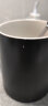 斌诺（BIN NUO） 陶瓷马克杯子男木柄简约办公泡茶杯带盖勺复古风创意水杯陶瓷杯家用牛奶咖啡杯 黑杯(带盖勺) 400-500毫升 实拍图