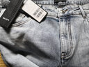 巴鲁特（Brloote）速干牛仔裤男时尚猫须棉弹力吸湿透气舒适百搭休闲九分裤 浅蓝（九分裤） 180/92A 实拍图