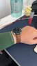 中沃适配华为手表表带watch4pro/gt5/gt4/watch3/gt3pro/buds原款真皮运动氟橡胶钛金属表带 可可棕【原款时尚款真皮表带】46/48MM表盘 适用46/48mm表盘 实拍图