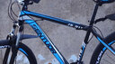 EG7山地自行车成人学生变速越野单车双减震赛车26寸青少年男女 辐条【升级减震 轻量铝架】黑蓝 27.5寸30速【适合：175-190CM】 实拍图