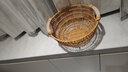 猎玄水果篮筐客厅仿藤编果篮大号盘手工编织收纳筐家用零食面包馒头筐 【果篮30cm】 实拍图