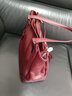 AP.DISHU女包新款轻奢品牌时尚单肩包头层牛皮休闲女士包通勤托特包大容量 暗红色 实拍图