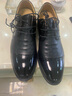 蜘蛛王皮鞋新款男士商务正装鞋英伦工作透气呼吸漆皮系带宴会男鞋93563 黑色 42 (260mm) 实拍图