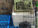 兔子厕所超大号防掀翻兔兔龙猫荷兰猪防喷尿尿便盆用品 抽屉式大四角米白色 实拍图