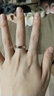 舒弗卡家同款情侣戒指简约莫桑钻求婚对戒结婚戒指七夕送女朋友礼物 无钻玫瑰金 美码9号 实拍图