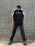 顶峰保罗（Dingfengbaoluo）冰丝休闲裤男薄款直筒裤宽松垂感西裤阔腿长裤SS6029黑色XL 实拍图
