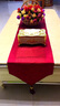 艺必旭桌旗新中式现代简约风格古典复古古典茶几布艺刺绣麻桌旗定制 酒红整片绣喜 33*200 实拍图