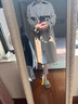 clotho Rennie品牌双排扣收腰系带风衣女中长款2026春秋新款韩版宽松气质外套 卡其色 M 实拍图