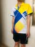 速干赛事威羽毛球服套装情侣款翻领夏季短袖乒乓球服网球服排球服训练运动衣服比赛队服定制印字LOGO 9810男套装 XL 实拍图