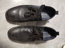 蜘蛛王男鞋男士商务休闲鞋英伦时尚系带正装皮鞋男 48602 黑色 41  实拍图