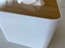 乐艺佳 纸巾盒客厅桌面抽纸盒茶几收纳盒纸抽盒办公桌多功能卷纸盒餐巾纸盒 方形（小号） 实拍图