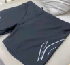 李宁（LI-NING） 泳裤男士速干暗纹印花竞速及膝游泳裤泡温泉男泳衣训练游泳装备 暗纹黑套装 2XL 【身高180-185体重75-85kg】 实拍图