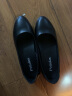波图蕾斯女士休闲浅口工作鞋舒适通勤职业正装皮鞋女 8718 黑色 39 实拍图