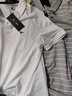 七匹狼短袖T恤男夏季天丝条纹男士翻领POLO保罗衫休闲短T男装打底衫上衣 803(本白)-丝光棉款 XL (175) 实拍图