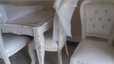 御尊匠心欧式大理石餐桌实木椅子组合长方形奢华家用高档雕花白色经济型 1.3米印花理石桌+4把经典椅 实拍图